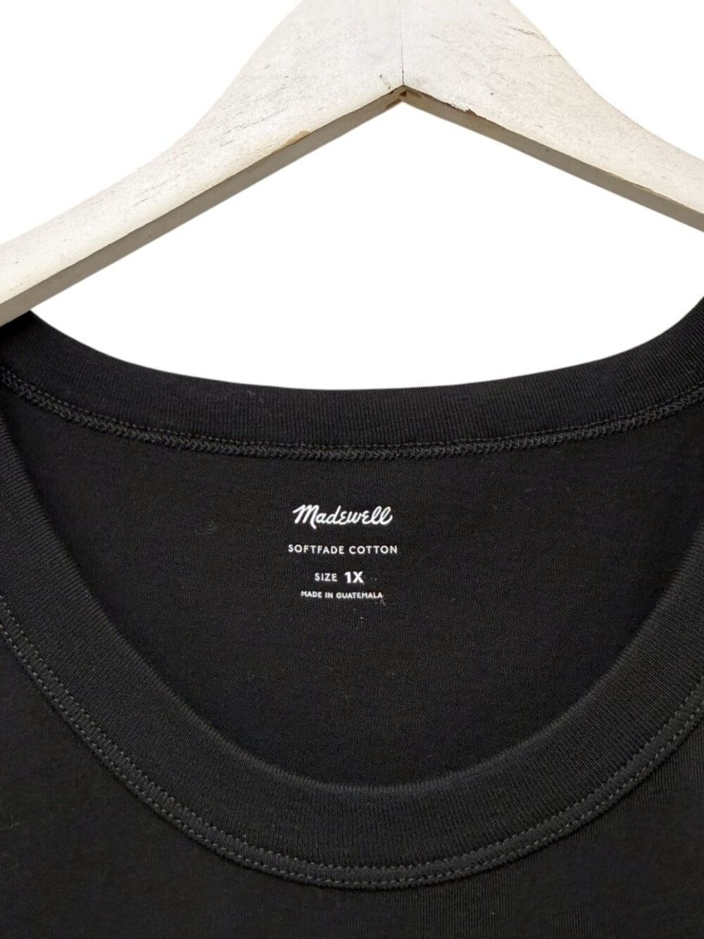 Madewell Black Tank Top Womens Plus Size 1X Scoop Neck Softfade Cotton NWT - Picture 5 of 6